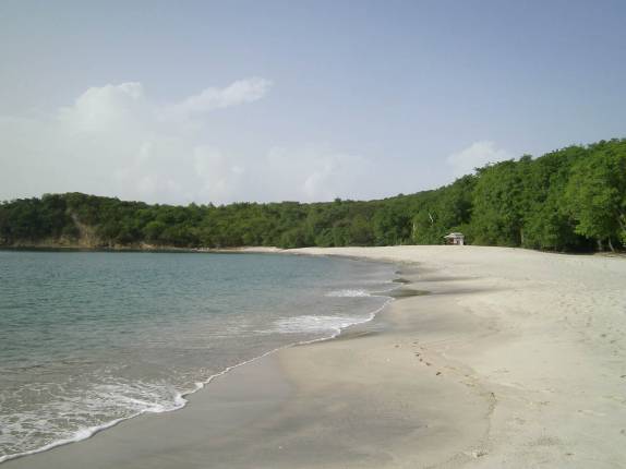 A praia de Anse La Roche, totalmente deserta! (em Carriacou, ilha ao norte de Granada)